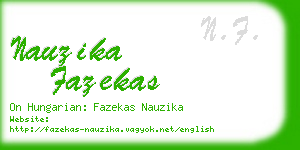 nauzika fazekas business card